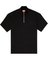 DIESEL - Sweat-Shirt À Manches Courtes Demi-Zip En Plongée Légère - Lyst