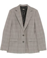 Maje - Plaid Button Blazer - Lyst