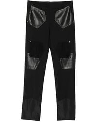 Les Hommes - Panelled Stud-Embellished Trousers - Lyst