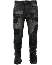 D HYGEN - Patchwork Distressed Jeans - Lyst