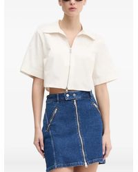 HUGO - Camicia Crop Con Zip - Lyst