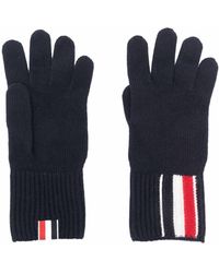 Thom Browne - Rwb Stripe Merino Wool Gloves - Lyst