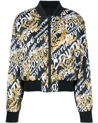 Versace Jeans Couture - Logo-Print Reversible Bomber Jacket - Lyst