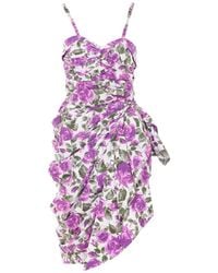 Chloé - Wrapped Bustier Midi Dress - Lyst