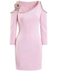 Saiid Kobeisy - Crystal-Embellished Cold-Shoulder Mini Dress - Lyst