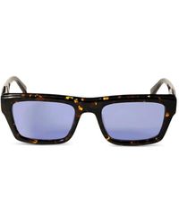 Off-White c/o Virgil Abloh - Tortoiseshell-Effect Rectangle-Frame Sunglasses - Lyst