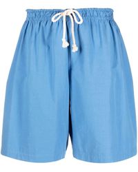Jil Sander - Drawstring-waist Cotton Shorts - Lyst