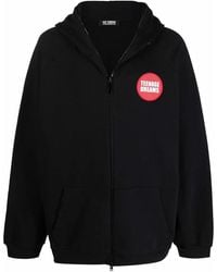 Raf Simons Teenage Dreams Zipped Hoodie in Black for Men | Lyst