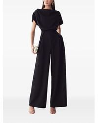 BWLDR - Draped Wide-Leg Jumpsuit - Lyst