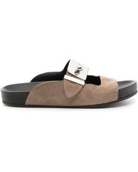 Lanvin - Side-buckle Leather Sandals - Lyst