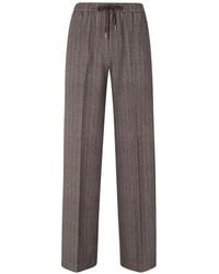 Circolo 1901 - Pinstripe-Print Drawstring Trousers - Lyst