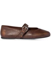 Miu Miu - Ballerines Onda En Cuir À Boucle - Lyst