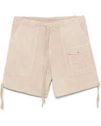 Moschino - Straight-Leg Tailored Shorts With Minimalist Design - Lyst