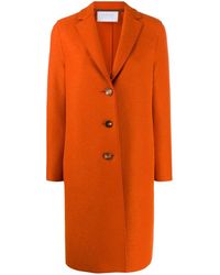 Harris Wharf London Abrigo con botones - Naranja