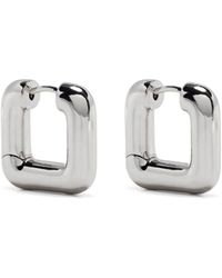 NUMBERING - Silver Mini-square Earrings - Lyst