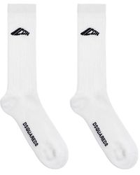 DSquared² - Chaussettes Côtelées À Logo - Lyst