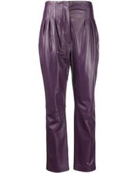 Alberta Ferretti - Leren Broek - Lyst