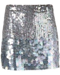 P.A.R.O.S.H. - Iridescent Sequin Mini Skirt - Lyst