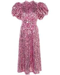 ROTATE BIRGER CHRISTENSEN - Sequin-embellished Midi Dress - Women's - Polyester/recycled Polyester/elastane - Lyst