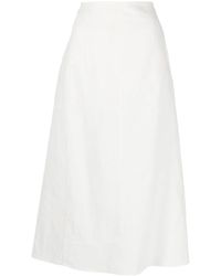 Jil Sander - Flared Panelled Midi Skirt - Lyst