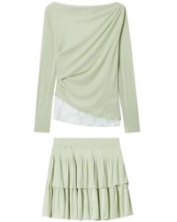 B+ AB - Ruffled Mini Skirt Set - Lyst
