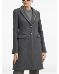 Morgan - Studded Buttoned Coat - Lyst
