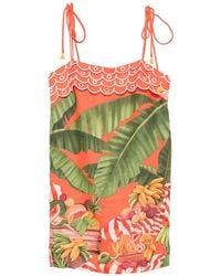 FARM Rio - Fruit-Print Tie-Strap Mini Dress - Lyst
