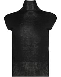 Rick Owens - Turtleneck Knitted Vest - Lyst