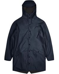 Rains - Button-Fastening Hooded Coat - Lyst