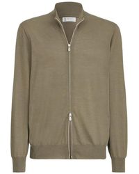 Brunello Cucinelli - Cashmere And Silk Lightweight Cardigan With Zipper - Lyst