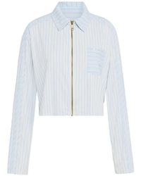 adidas - Camicia A Righe Con Zip - Lyst