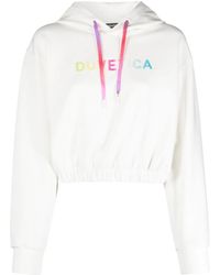 Duvetica - Logo-Print Cropped Hoodie - Lyst