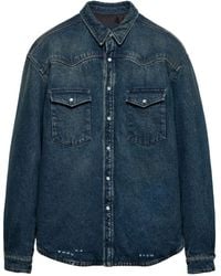 Prada - Gewatteerd Denim Overhemd - Lyst