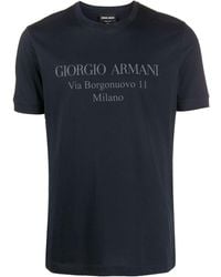 Giorgio Armani - Camiseta con logo estampado - Lyst