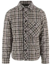 Woolrich - Check-Pattern Quilted Shirt-Jacket - Lyst
