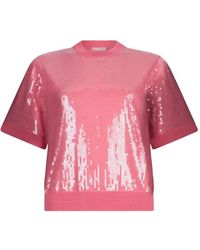 Liu Jo - Top With Sequins T-Shirt - Lyst