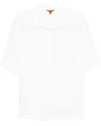 Barena - Mola Linnen Overhemd Met Halve Knoop - Lyst