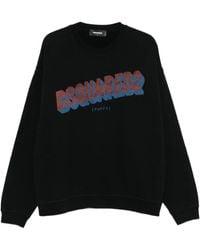 DSquared² - Katoenen Sweater Met Logoprint - Lyst