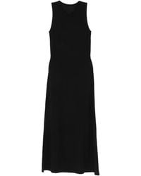 Liviana Conti - Sleeveless V-Neck Midi Knitted Dress - Lyst