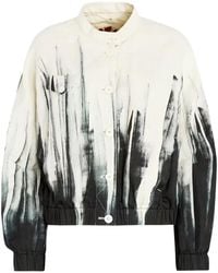 High - Jack-Coat Buttoned Graphic Bomber Jacket - Lyst