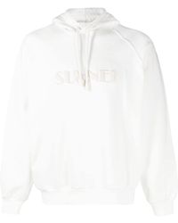 Sunnei - Logo-embroidered Cotton Hoodie - Lyst