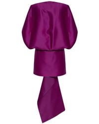 Balenciaga - Wool Dress With An Asymmetric Cut - Lyst