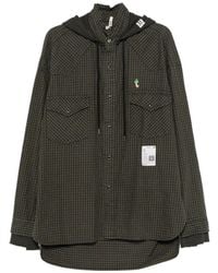 Maison Mihara Yasuhiro - Check-Pattern Hooded Shirt - Lyst