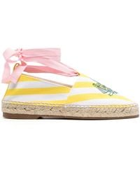 Maison Kitsuné - Striped Lace-Up Espadrilles - Lyst