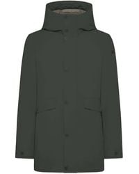 Rrd - Hooded Buttoned Coat - Lyst