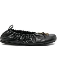 JW Anderson - Anchor Leather Ballerina Shoes - Lyst