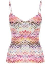 Missoni - Top Con Cuello En V - Lyst