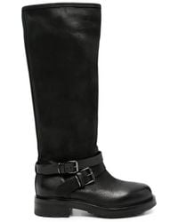 strategia shoes - Buckle-Strap Knee-High Boots - Lyst