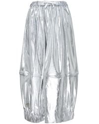 Melitta Baumeister - Metallic-Effect Gathered Midi Skirt - Lyst