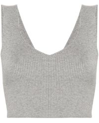 Twinset - Geripptes Cropped-Top - Lyst